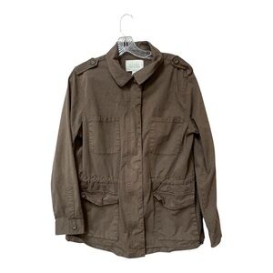 Hinge Utility Jacket Brown Moto Style Jacket Size M